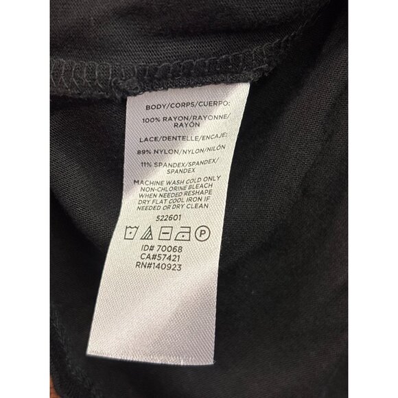 Loft Lace Sleeve Black Top XL - Picture 2 of 6